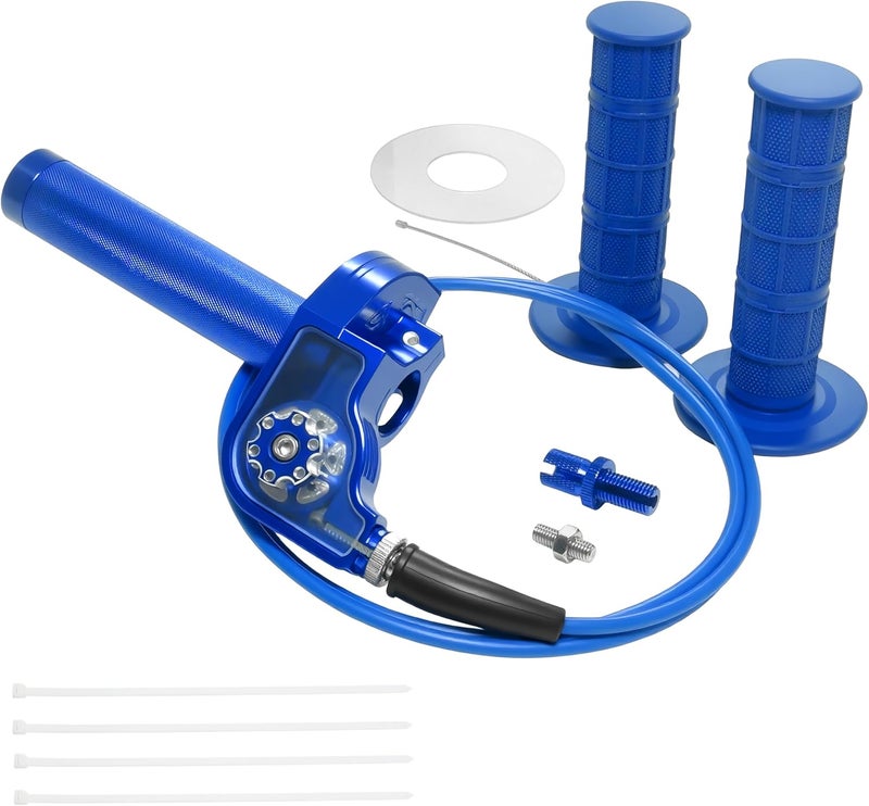 JXPANG Motorcycle Throttle Assembly,7/8" Quick Twist Throttle Grips with Throttle Cable Aluminum Alloy Universal for CRF KLX SSR TTR 110 125 150 250cc Dirt Pit Bike ATV Mini Bike - Image 1